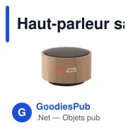 Haut-parleur sans fil personnalisable en bambou avec logo - Miniature 6