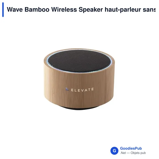 Haut-parleur sans fil personnalisable en bambou avec logo - Image 7