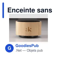 Enceinte sans fil personnalisable en bambou avec logo - Wave Bamboo - Miniature 5