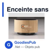 Enceinte sans fil personnalisable en bambou avec logo - Wave Bamboo - Miniature 6
