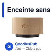 Enceinte sans fil personnalisable en bambou avec logo - Wave Bamboo - Miniature 9