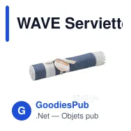 WAVE Serviette SEAQUAL® 100x170cm - Miniature 1