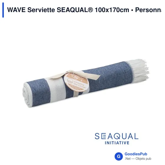 WAVE Serviette SEAQUAL® 100x170cm - Image 1