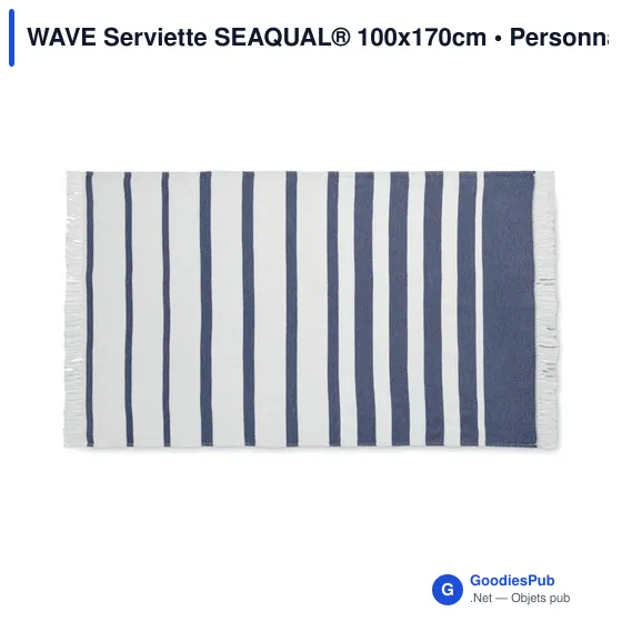 WAVE Serviette SEAQUAL® 100x170cm - Image 3