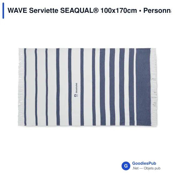WAVE Serviette SEAQUAL® 100x170cm - Image 4