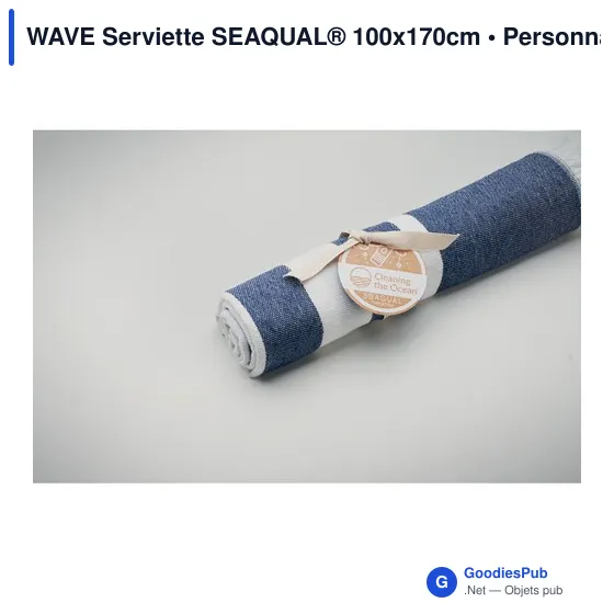 WAVE Serviette SEAQUAL® 100x170cm - Image 5