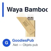 Clé USB personnalisable Waya Bamboo 8 Go avec logo - Miniature 2