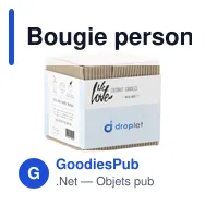 Bougie personnalisable We Love The Planet à la noix de coco avec logo - Miniature 1