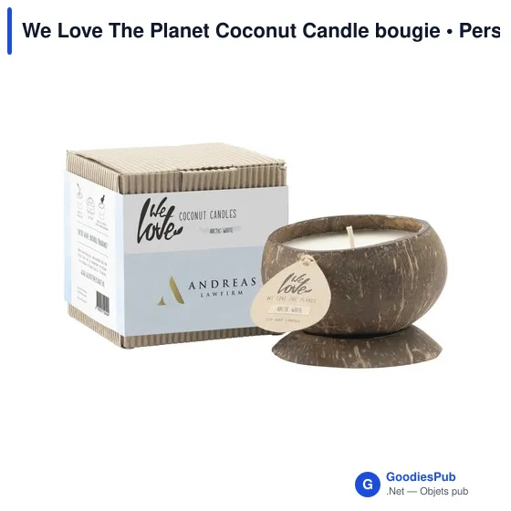 Bougie personnalisable We Love The Planet à la noix de coco avec logo - Image 2