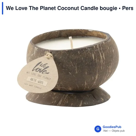 Bougie personnalisable We Love The Planet à la noix de coco avec logo - Image 3