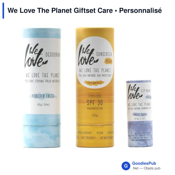 Coffret cadeau de soins personnalisable avec logo - We Love The Planet - Image 1