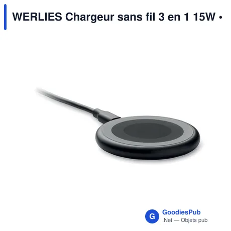 WERLIES Chargeur sans fil 3 en 1 15W