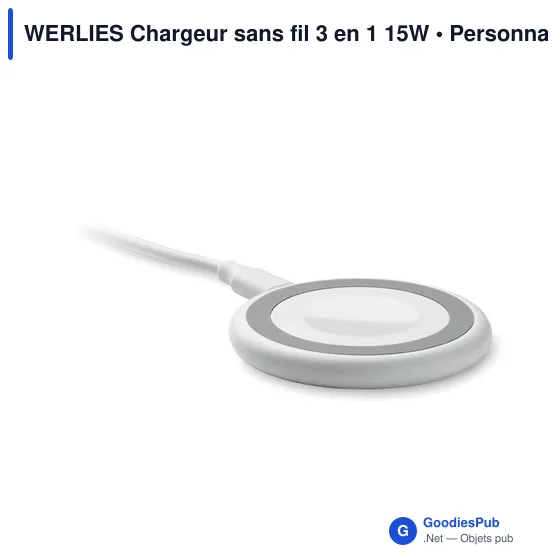 WERLIES Chargeur sans fil 3 en 1 15W - Image 12