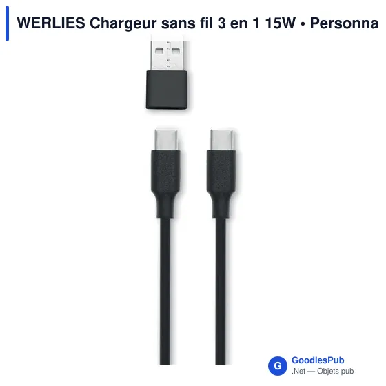 WERLIES Chargeur sans fil 3 en 1 15W - Image 9