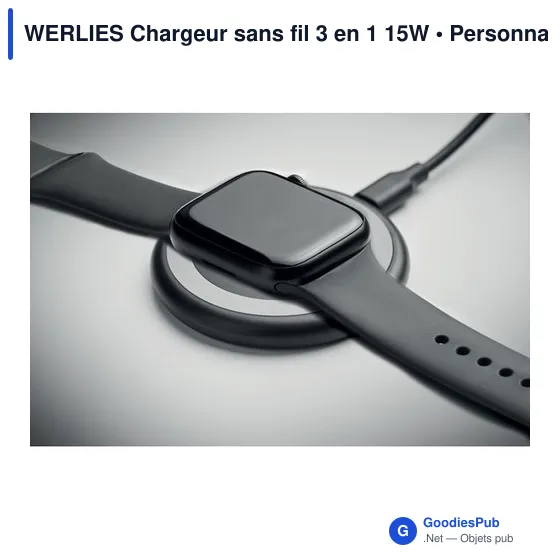 WERLIES Chargeur sans fil 3 en 1 15W - Image 10