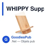 WHIPPY Support de téléphone en bambou - Miniature 1