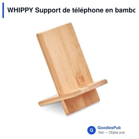 WHIPPY Support de téléphone en bambou