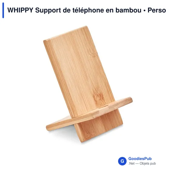 WHIPPY Support de téléphone en bambou - Image 1