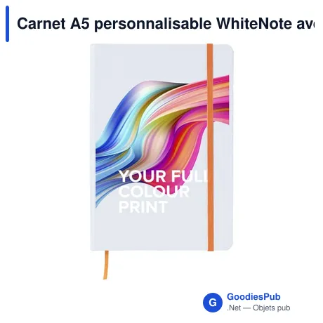 Carnet A5 personnalisable WhiteNote avec logo