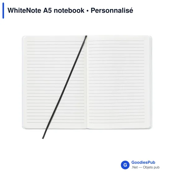 Carnet A5 personnalisable WhiteNote avec logo - Image 11