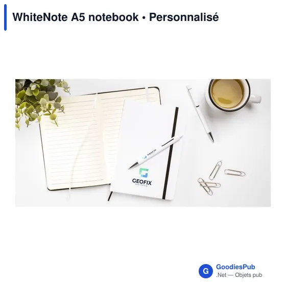 Carnet A5 personnalisable WhiteNote avec logo - Image 12