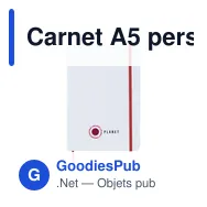 Carnet A5 personnalisable WhiteNote avec logo - Miniature 6