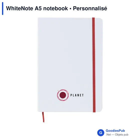 Carnet A5 personnalisable WhiteNote avec logo - Image 6