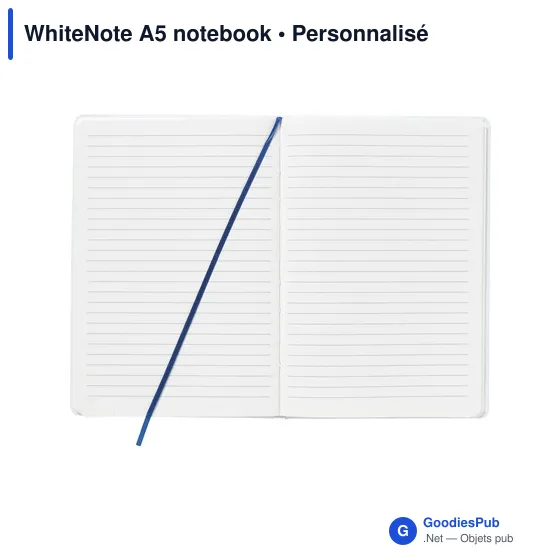 Carnet A5 personnalisable WhiteNote avec logo - Image 7