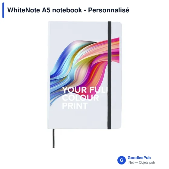Carnet A5 personnalisable WhiteNote avec logo - Image 10