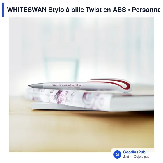 WHITESWAN Stylo à bille Twist en ABS - Image 2