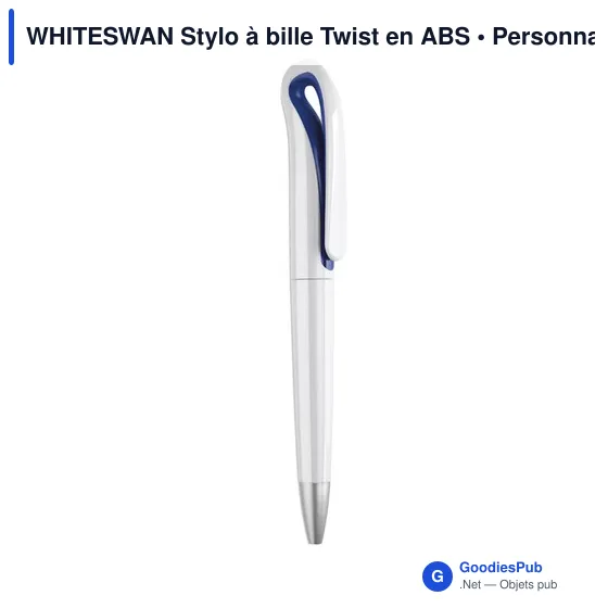 WHITESWAN Stylo à bille Twist en ABS - Image 5