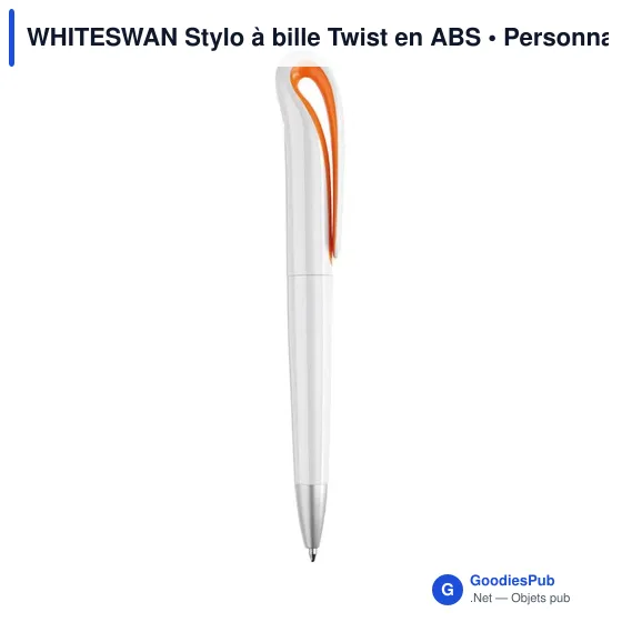 WHITESWAN Stylo à bille Twist en ABS - Image 6