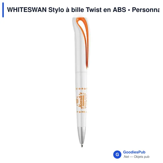 WHITESWAN Stylo à bille Twist en ABS - Image 7