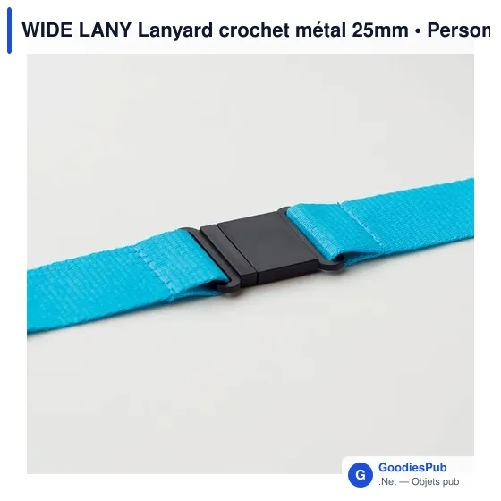 WIDE LANY Lanyard crochet métal 25mm - Image 12