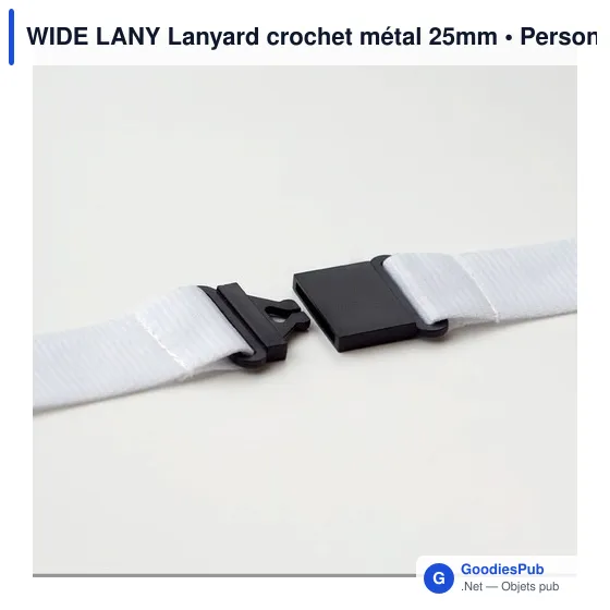 WIDE LANY Lanyard crochet métal 25mm - Image 5
