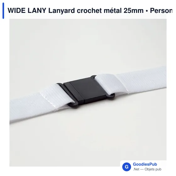 WIDE LANY Lanyard crochet métal 25mm - Image 6