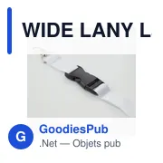 WIDE LANY Lanyard crochet métal 25mm - Miniature 7