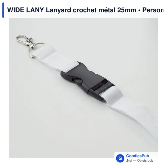 WIDE LANY Lanyard crochet métal 25mm - Image 7