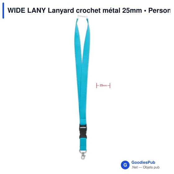 WIDE LANY Lanyard crochet métal 25mm - Image 10