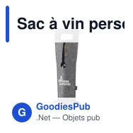 Sac à vin personnalisable Wine Bag-to-Give GRS RPET avec logo - Miniature 1