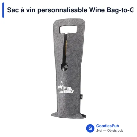 Sac à vin personnalisable Wine Bag-to-Give GRS RPET avec logo