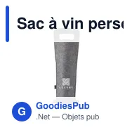 Sac à vin personnalisable Wine Bag-to-Give GRS RPET avec logo - Miniature 3