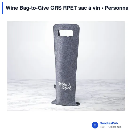 Sac à vin personnalisable Wine Bag-to-Give GRS RPET avec logo - Image 7