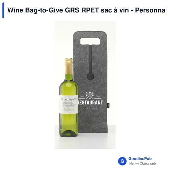 Sac à vin personnalisable Wine Bag-to-Give GRS RPET avec logo - Image 8