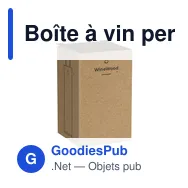 Boîte à vin personnalisable en bois avec logo - WineWood - Miniature 2