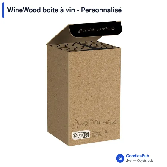 Boîte à vin personnalisable en bois avec logo - WineWood - Image 3