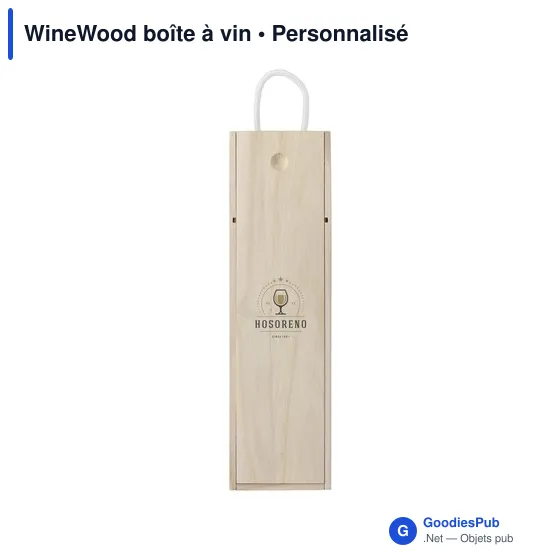 Boîte à vin personnalisable en bois avec logo - WineWood - Image 4