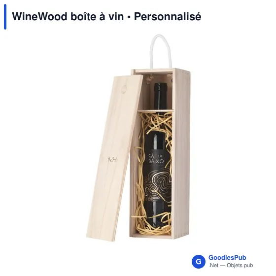 Boîte à vin personnalisable en bois avec logo - WineWood - Image 5