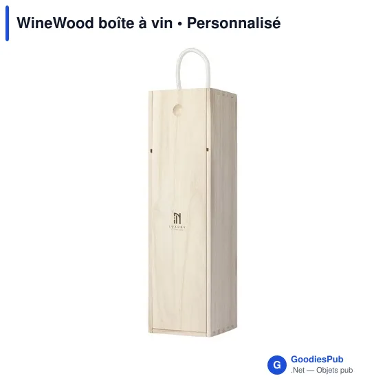 Boîte à vin personnalisable en bois avec logo - WineWood - Image 6