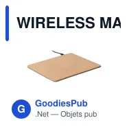 WIRELESS MATTY Tapis de souris chargeur liège - Miniature 1